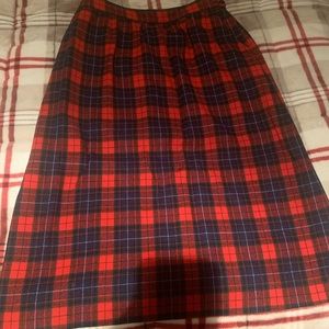 Vintage Pendleton wool skirt size 14 red